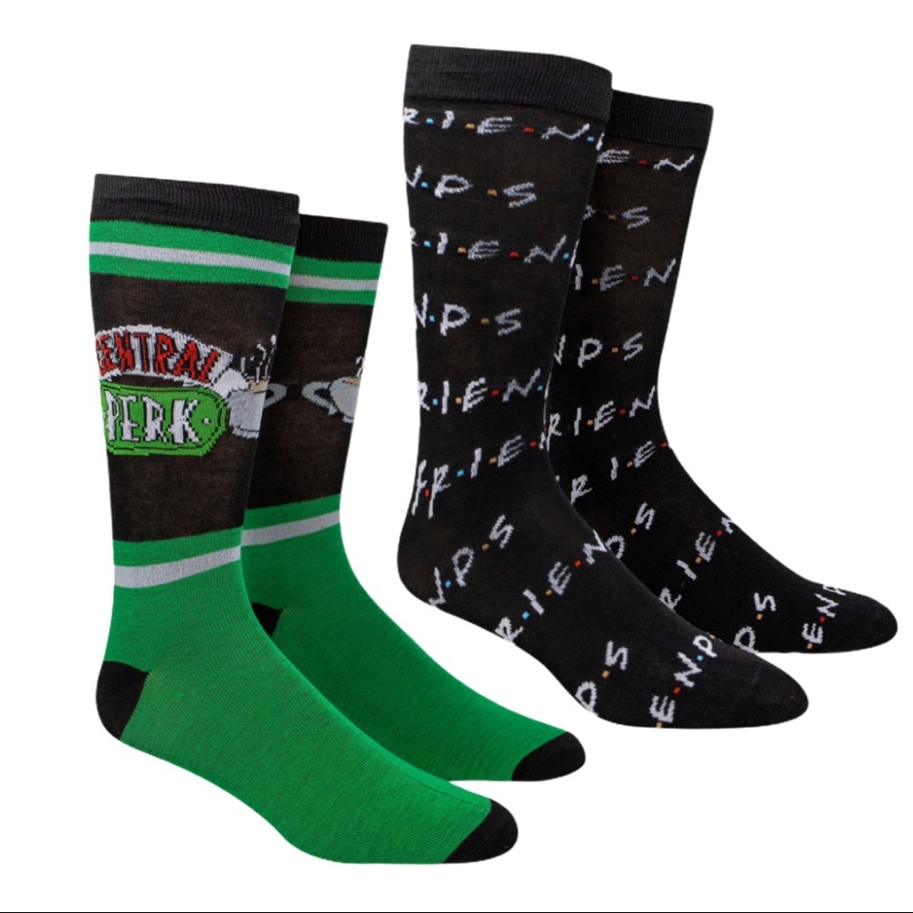 NWT Friends CENTRAL PERK Men’s SOCKS Set of 2